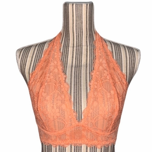 Intimately Free People Galloon Lace Halter Bra - Picture 1 of 8